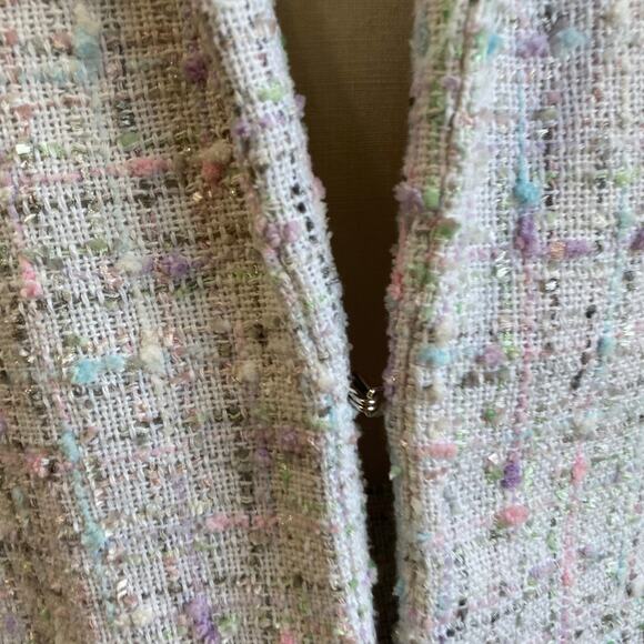 Elle Women's Tweed Pastel Coloring Skirt Suit Set Size XXL/10 - Picture 7 of 11